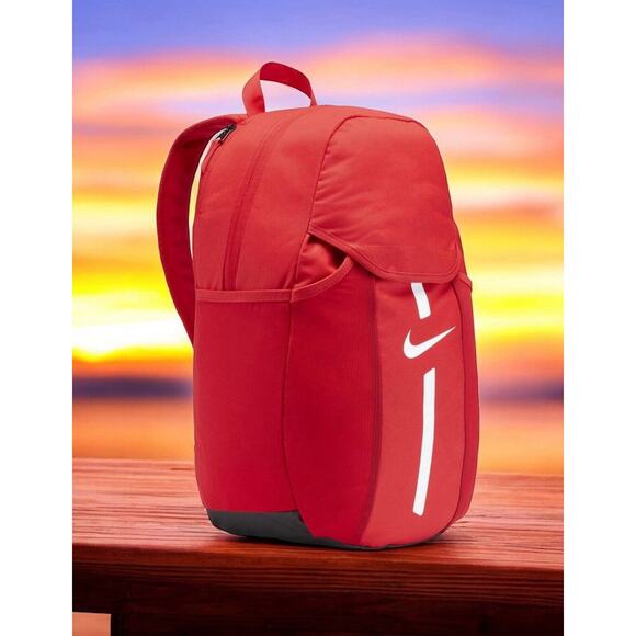 Nike Academy Sports Team Backpack Red Baseball Soccer Football School Bag New - Picture 4 of 14